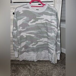 aerie pink and gray sweatshirt